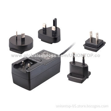 Interchangeable Plug Power Adapter, 18V1A, 24/0.75 and 12V1.5A